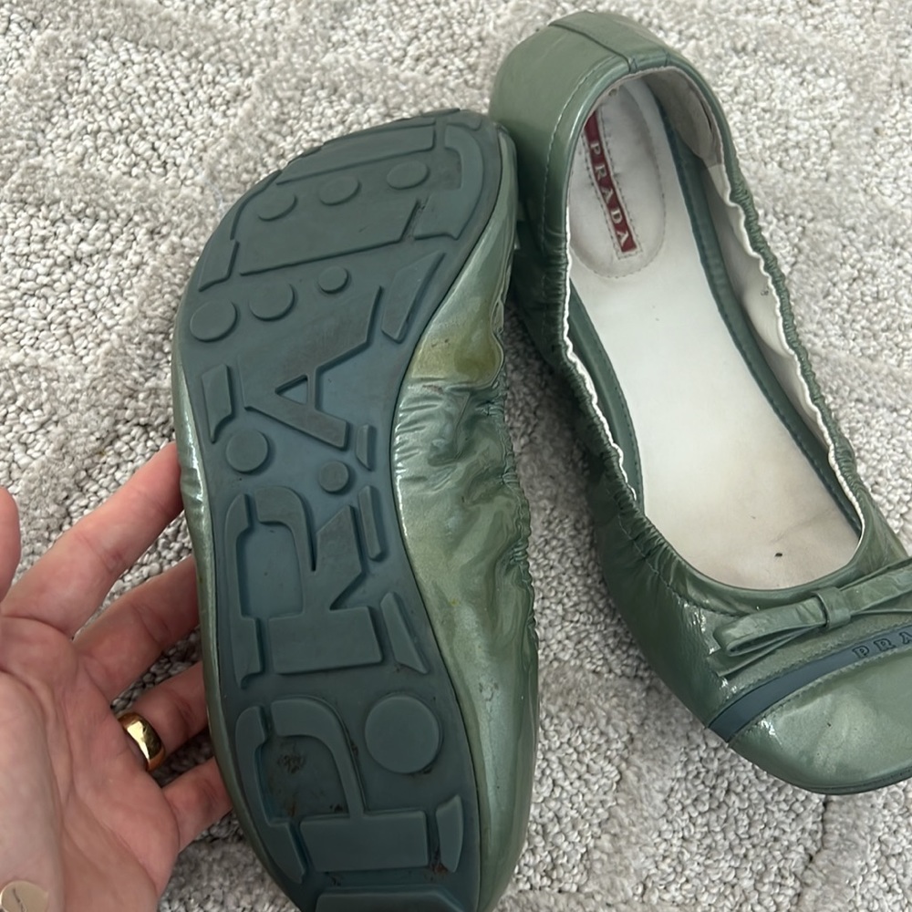 PRADA bailarina shoes - patent leather green - Picture 3 of 8